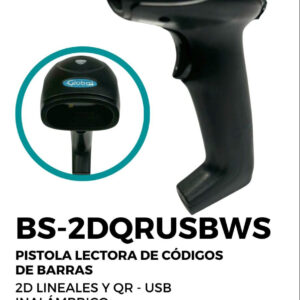Pistola lectora de códigos de barras 2D Lineales y QR – USB – Global BS-2DQRUSB