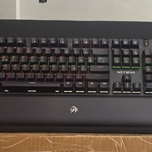 TECLADO MECANICO RETROILUMINADO APOYAMUÑECA – FORMATO 100% – SWITCH BLUE NM-LEGEND