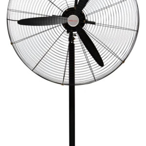 Ventilador Semi Industrial 24 Pulgadas 2en1 Pie Pared Kanji 60.96 Cm Negro Negro Metal