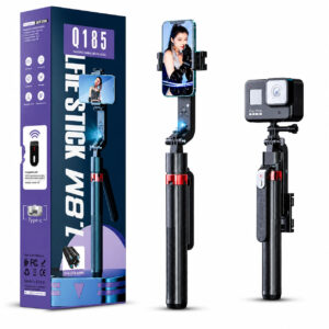 WEP-Q185 CUADRIPODE BASTON SELFIE BLUETOOTH CON SENSOR DE SEGUIMIENTO 1.75MT