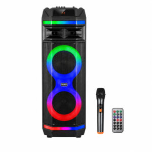 YX-H8204 PARLANTE BLUETOOTH 8″ X 2 220V+ MICROFONO INALABRICO